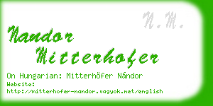 nandor mitterhofer business card